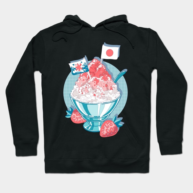 The japanese shaved ice with some strawberry jam Hoodie by AnGo